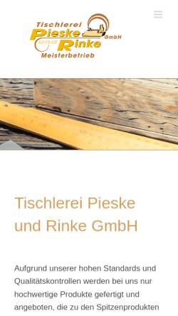 Vorschau der mobilen Webseite pieske-und-rinke.de, Pieske und Rinke GmbH