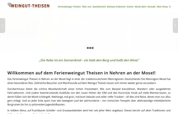 Vorschau von www.ferien.weingut-theisen.de, Weingut Theisen