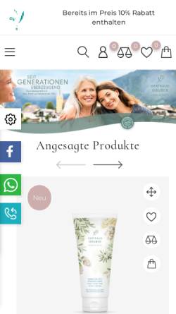 Vorschau der mobilen Webseite schoenheitsfarm-kosmetik.shop, Gertraud Gruber Kosmetik für Sie & Ihn