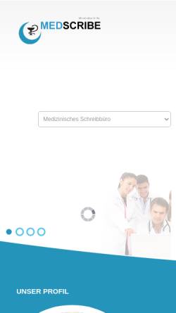Vorschau der mobilen Webseite www.medscribe.de, MedScribe medizinischer Schreibservice