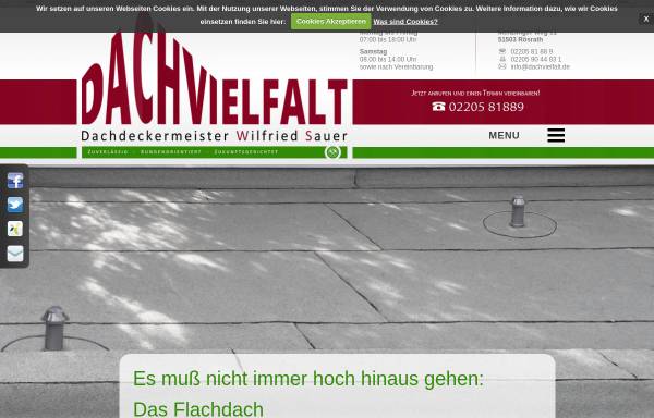 Vorschau von www.dachdecker-roesrath.de, Dachdeckermeister Wilfried Sauer