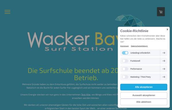 Vorschau von www.wackerbay.de, Wackerbay Surfschule