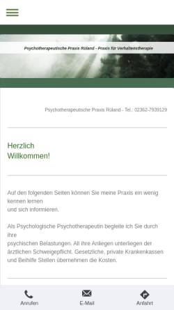 Vorschau der mobilen Webseite www.praxis-rueland.de, Psychotherapeutische Praxis Rüland