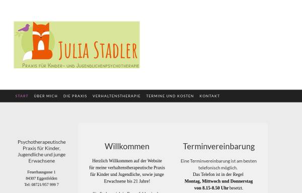 Praxis für Kinder- und Jugendlichenpsychotherapie Julia Stadler