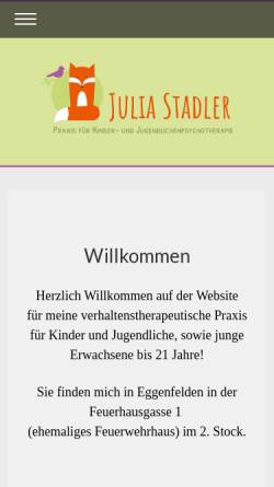 Vorschau der mobilen Webseite www.psychotherapie-rottal-inn.de, Praxis für Kinder- und Jugendlichenpsychotherapie Julia Stadler