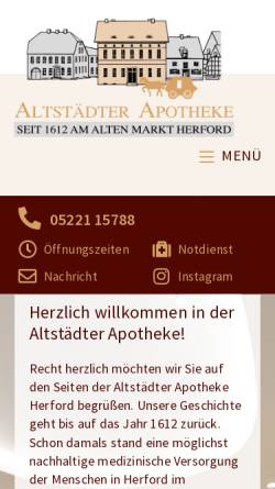 Vorschau der mobilen Webseite www.altstaedter-apotheke.de, Altstädter Apotheke