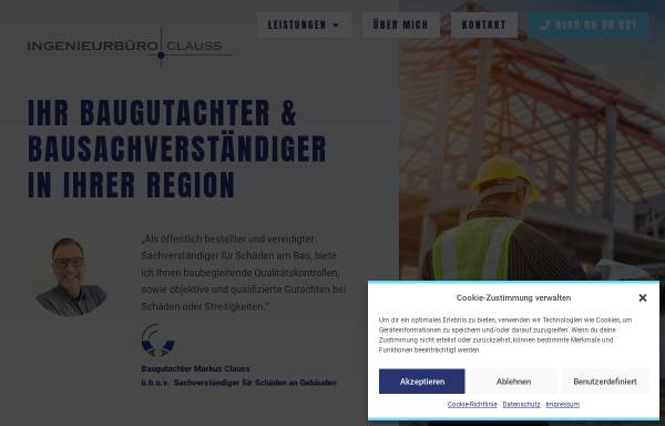 Vorschau von sv-clauss.de, Ingenieurbüro Clauss GmbH