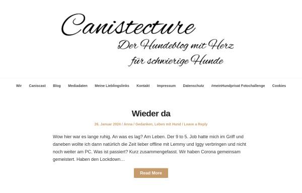 Vorschau von canistecture.de, Hundeblog Canistecture