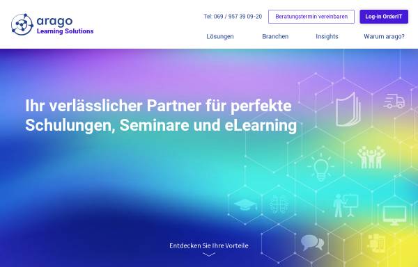 Vorschau von www.arago-learning.de, arago Consulting GmbH