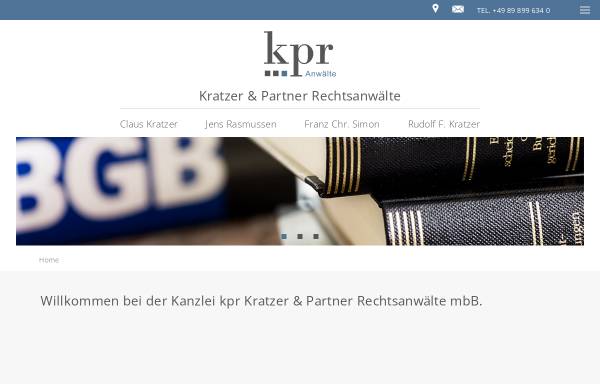 Vorschau von www.kpra.de, Kanzlei kpr Kratzer & Partner