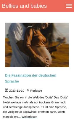 Vorschau der mobilen Webseite www.bellies-and-babies.de, Bellies and Babies UG und Co. KG