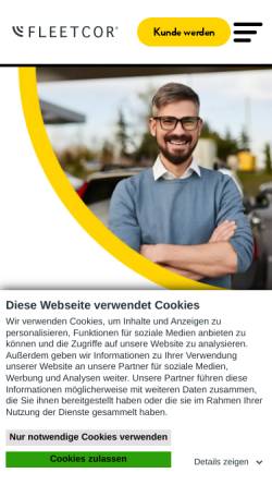 Vorschau der mobilen Webseite fleetcor.de, FleetCor Deutschland GmbH
