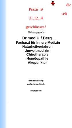 Vorschau der mobilen Webseite www.dr-berg.de, Dr. med. Ulf Berg, Herford
