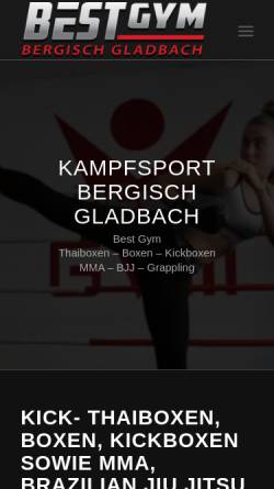 Vorschau der mobilen Webseite best-gym.de, Sportschule Best Gym