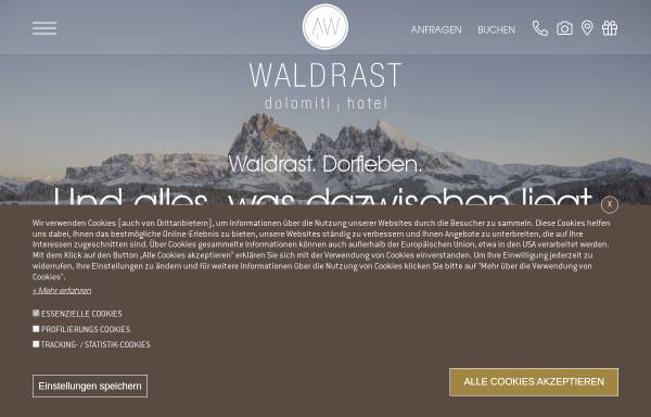 Vorschau von www.hotel-waldrast.com, Hotel Waldrast in Seis