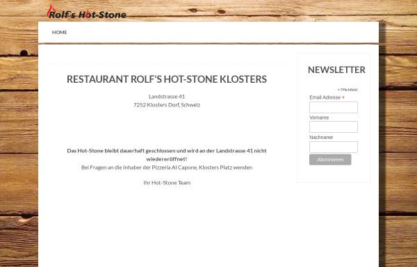 Rolfs Hot Stone Restaurant Klosters