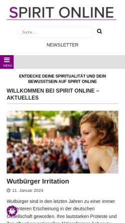 Vorschau der mobilen Webseite spirit-online.de, Spirit Online Gbr