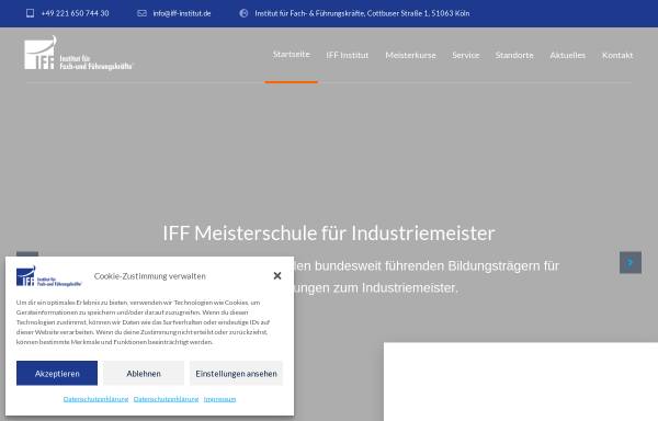 Vorschau von www.iff-meisterschule.de, IFF Meisterschule für Industriemeister