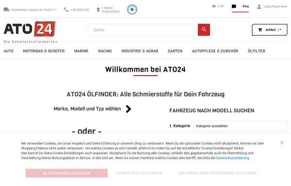 Vorschau von www.ato24.de, ATO24 Autoteileonline GmbH