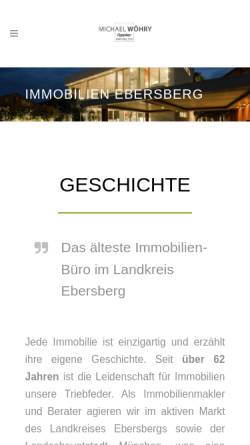 Vorschau der mobilen Webseite www.woehry.immo, Appler + Wöhry Immobilien