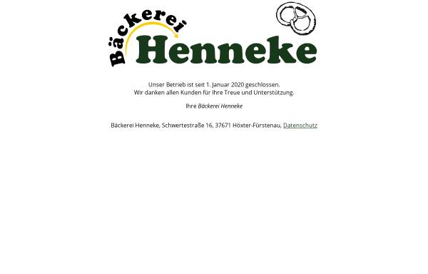 Vorschau von www.baeckerei-henneke.de, Bäckerei Michael Henneke