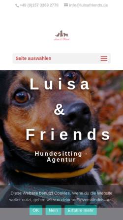 Vorschau der mobilen Webseite luisafriends.de, Luisa & Friends - Hundesitting-Agentur