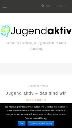 Vorschau der mobilen Webseite jugend-aktiv-hs.de, Jugend aktiv e.V