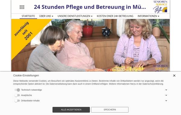 Vorschau von www.seniorenservice-muenchen.de, Seniorenservice Pfeiffer