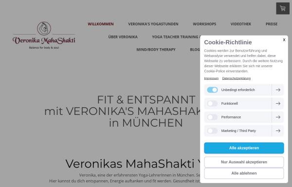 Vorschau von www.mahashakti-yoga.de, MahaShakti Yoga Studio, München