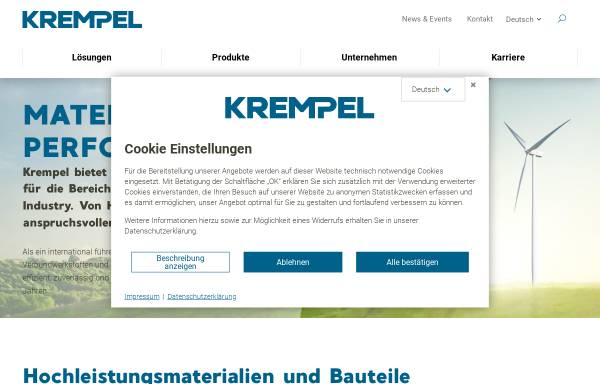 Vorschau von krempel.com, KREMPEL GmbH