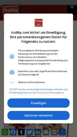 Vorschau der mobilen Webseite www.trollby.com, TROLLBY
