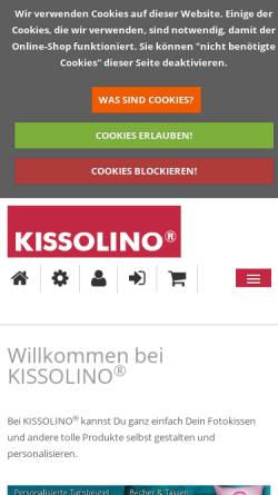Vorschau der mobilen Webseite kissolino.com, Kissolino