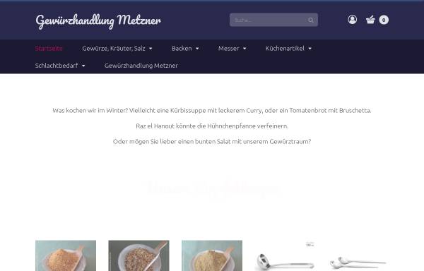 Vorschau von shop-gewuerzhandlung-metzner.de, Gewürzhandlung Metzner