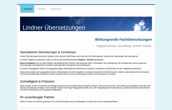 Vorschau von www.lindner-fachuebersetzungen.de, Lindner Übersetzungen