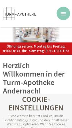 Vorschau der mobilen Webseite turm-apotheke.net, Turm-Apotheke