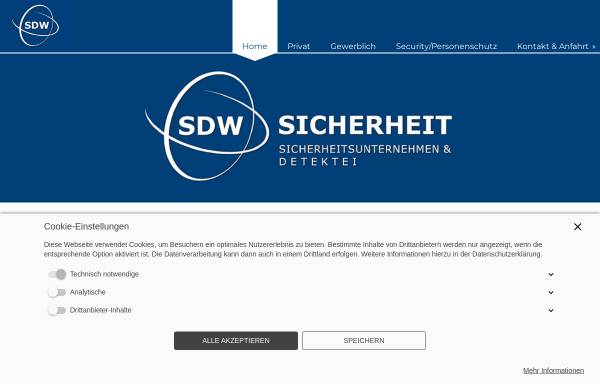 Vorschau von www.sdw-sicherheit.de, SDW Sicherheit