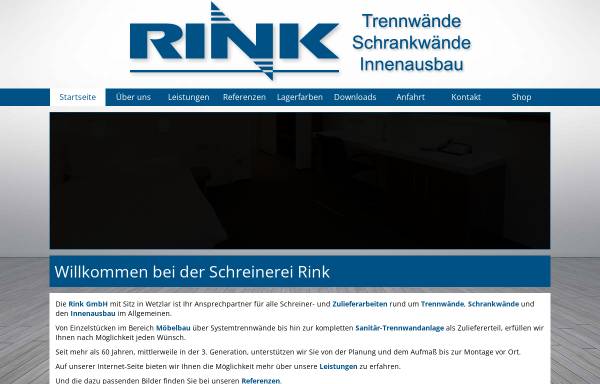 Vorschau von www.trennwand-rink.de, Rink GmbH