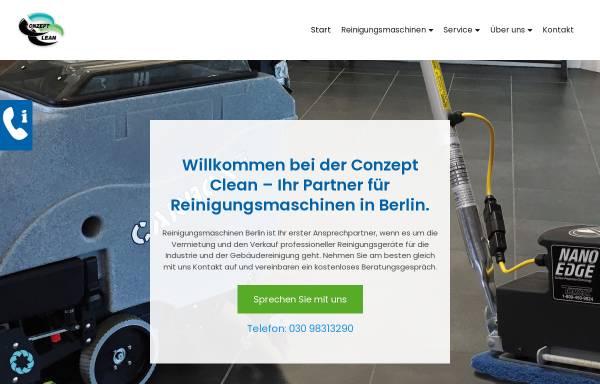 Vorschau von reinigungsmaschinen-berlin.de, PEC Reinigungsmaschinen Berlin GmbH