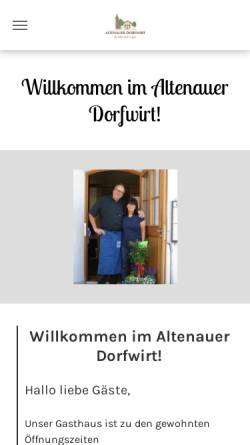 Vorschau der mobilen Webseite www.altenauer-dorfwirt.de, Altenauer Dorfwirt