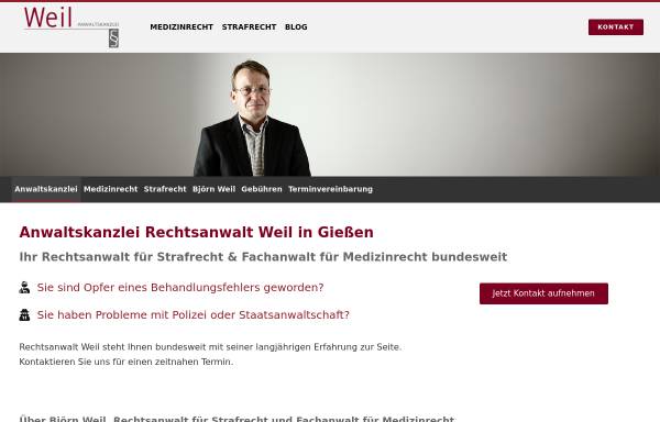 Vorschau von www.weil-rechtsanwalt.de, Anwaltskanzlei Weil