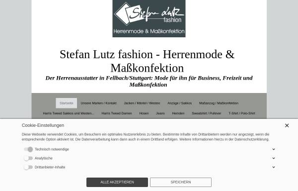 Vorschau von stefanlutz-fashion.de, Stefan Lutz fashion - Herrenmode & Maßkonfektion