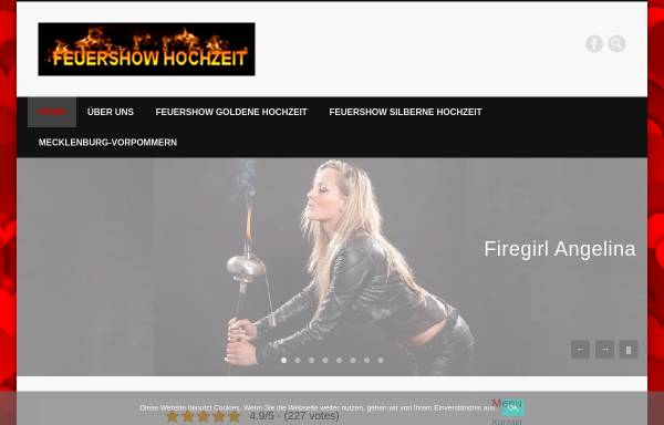 Vorschau von www.feuershow-hochzeit.info, Feuershow Hochzeit - Annelie Krüger