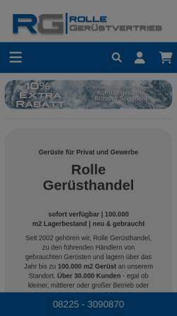 Vorschau der mobilen Webseite www.rolle-gerueste.de, Rolle Scaffolds
