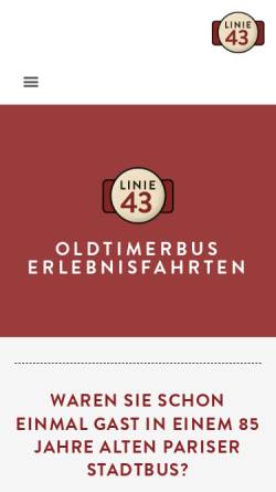 Vorschau der mobilen Webseite www.linie-43.de, Linie 43