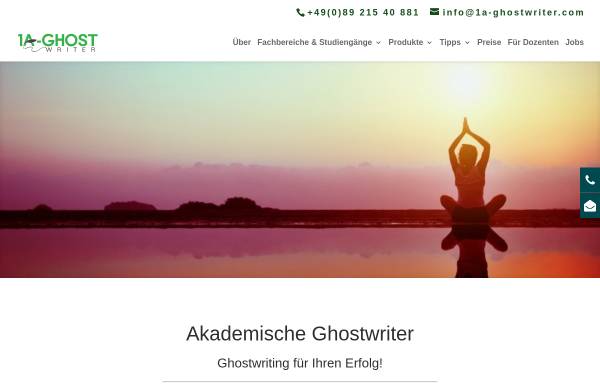 Vorschau von 1a-ghostwriter.com, 1A Ghostwriter