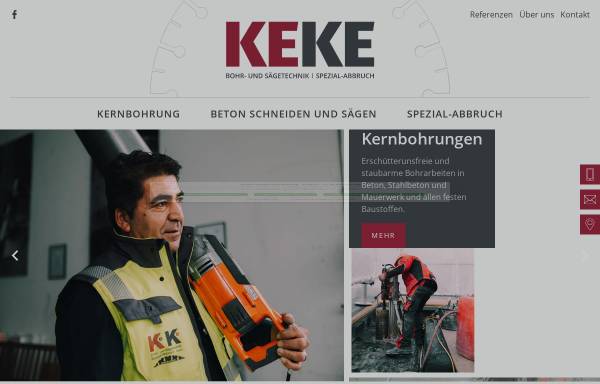 Vorschau von www.kernbohrung-saegetechnik.de, KeKe Bohr- und Sägetechnik Spezial Abbruch GmbH