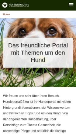 Vorschau der mobilen Webseite www.hundeportal24.eu, Hundeportal24.eu