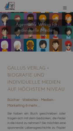 Vorschau der mobilen Webseite gallus-verlag.de, Gallus Verlag