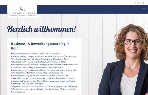 Vorschau von www.susannevolkert.de, Susanne Volkert - Coaching Köln
