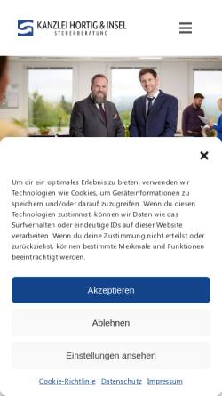 Vorschau der mobilen Webseite kanzlei-hortig.de, Hippler Steuerberater